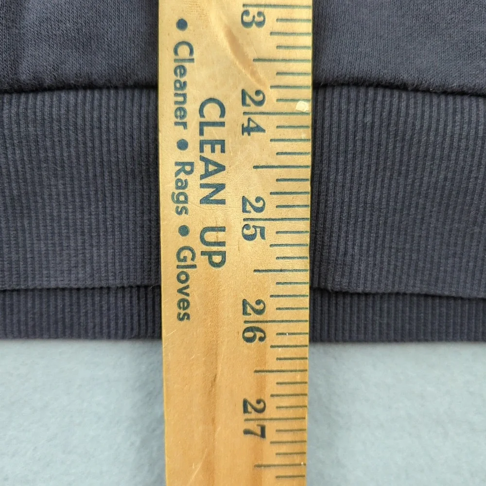 Adidas Crewneck Sweatshirt Mens Medium Black Faded‎ Big Logo Spellout Pullover